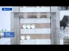 Machine de remplissage et de capsulage de bain de bouche, machine de capsulage de bouchons ronds