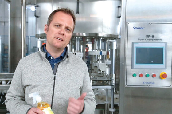 Équipement de capsulage de bouteille multi de têtes avec la trieuse