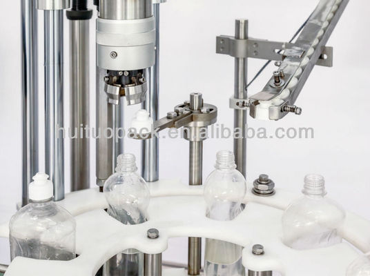Machine de capsulage détersive liquide de pompe de lotion automatique pour la bouteille en verre d'ANIMAL FAMILIER