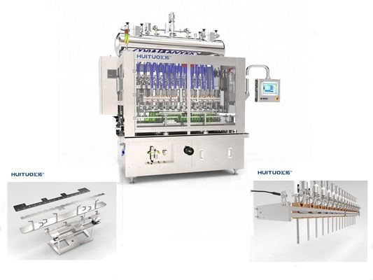 Machine de remplissage de bouteilles linéaire de piston de cosmétiques