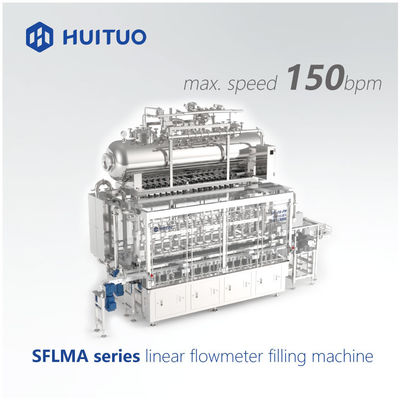 Machine de remplissage linéaire de débitmètre de 3 rangées de Huituo pour le liquide de vaisselle