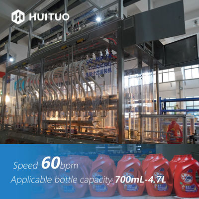 Machine de remplissage linéaire de débitmètre de 3 rangées de Huituo pour le liquide de vaisselle