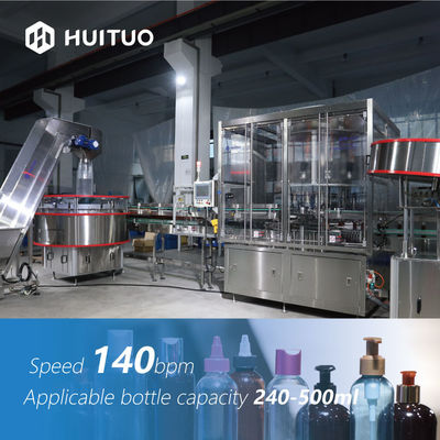 Machine de capsulage de servo automatique rotatoire souple de Huituo pour le chapeau de pompe, au dessus du disque et de Yorker de lotion