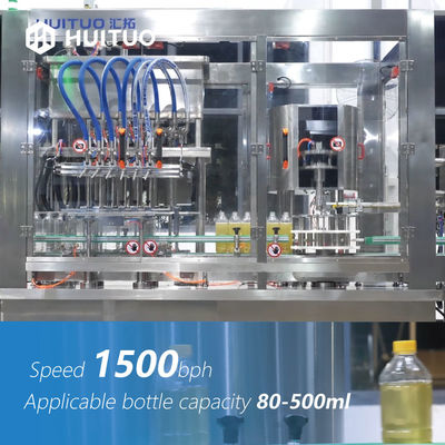 Contrat de Huituo 2 multifonctionnels dans 1 machine de capsulage remplissante 1500bph d'huile de table