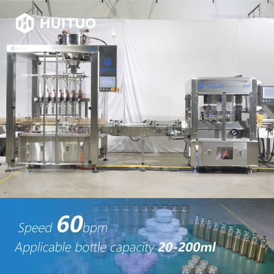 Les cosmétiques automatiques mettent la tête en bouteille volumétrique du remplisseur 6 de machine de remplissage de piston linéaire