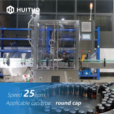 Torsion automatique outre de machine de capsulage pour le remplissage en verre de capsule de pot