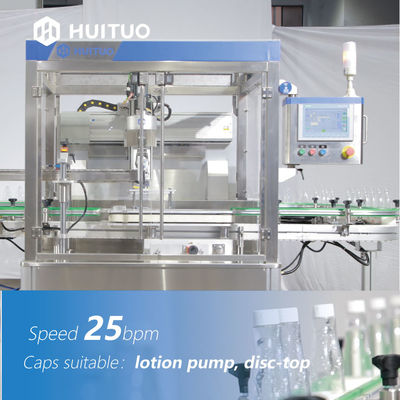 Machine de capsulage servo de bouteille linéaire automatique de vis avec l'ascenseur et la trieuse de chapeau