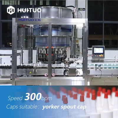 Machine de capsulage de yorker de chapeau en plastique rotatoire à grande vitesse de bec, 300bpm