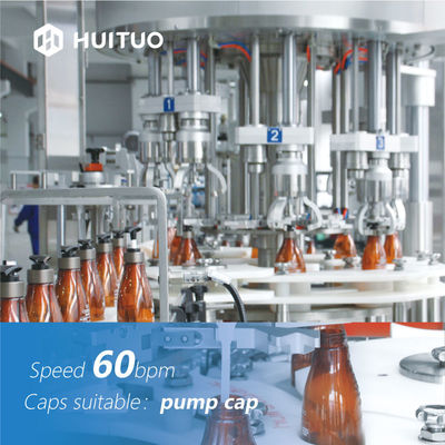 Machine de capsulage de bouteille de shampooing de cheveux de lotion de pompe conique de distributeur avec le système de galet