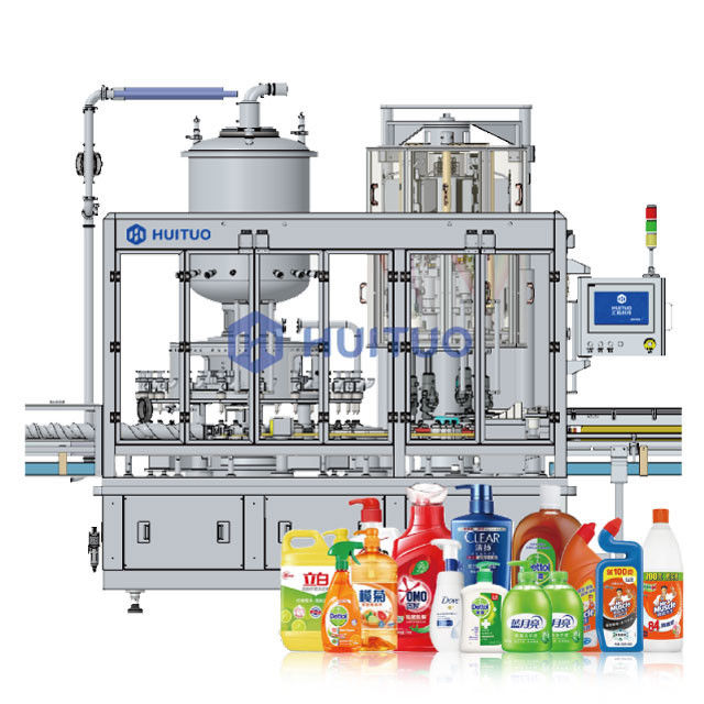 Machine rotative de remplissage de bouteilles de liquide et de bouchage de mandrin Huituo monobloc conçue pour simplifier votre ligne d'embouteillage