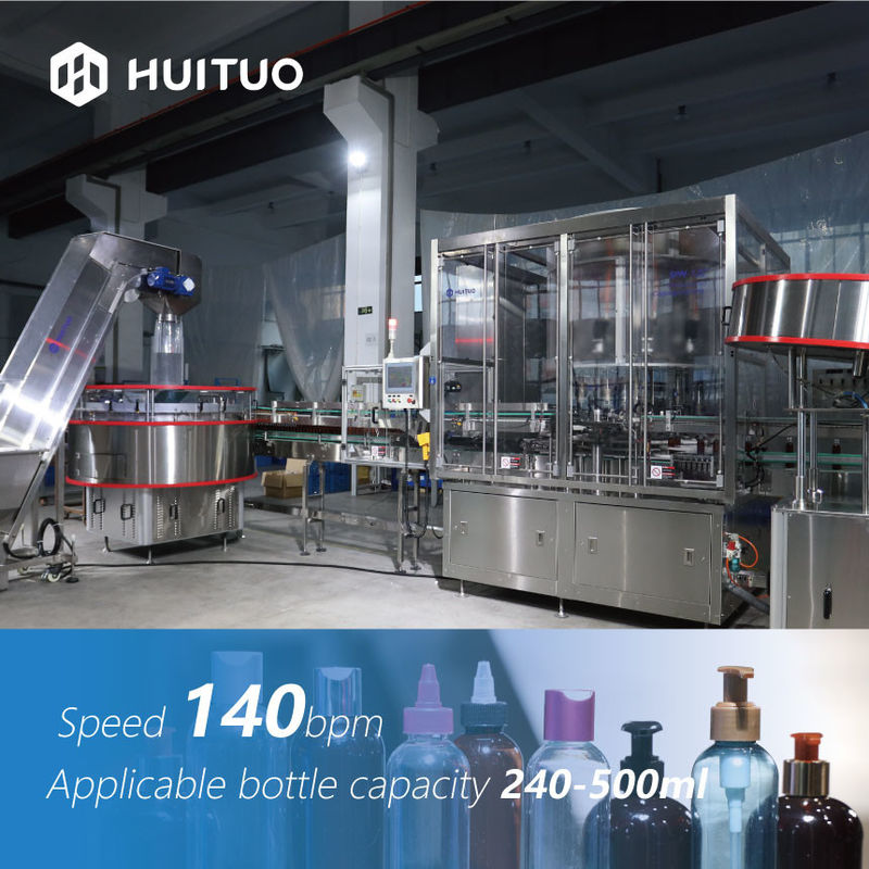 Machine de capsulage de servo automatique rotatoire souple de Huituo pour le chapeau de pompe, au dessus du disque et de Yorker de lotion