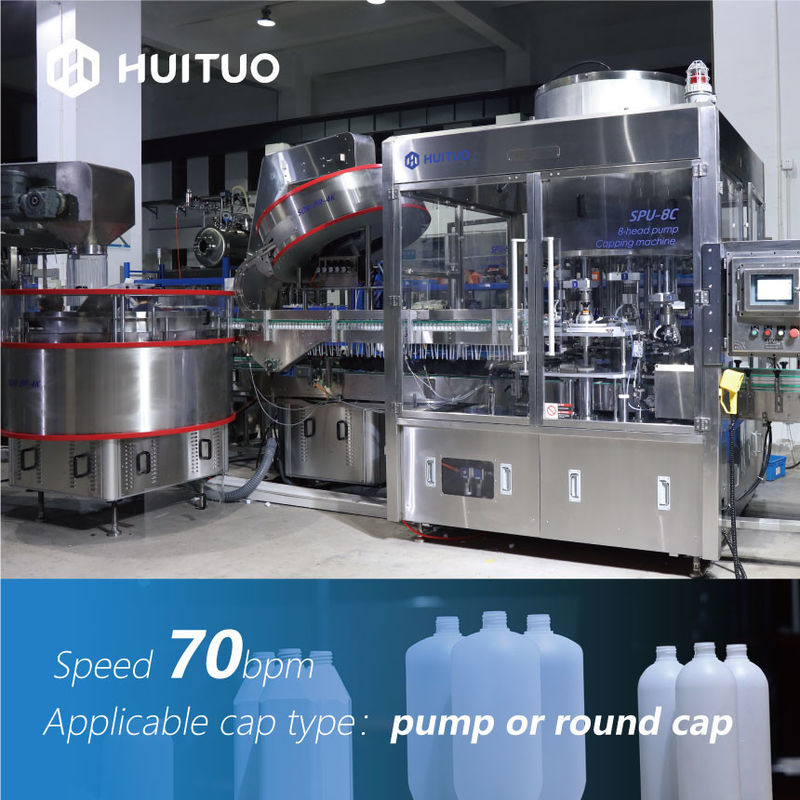 8 multifonctionnels machine de capsulage rotatoire principale pour la pompe de Flip Top Pull Push Lotion